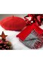 Women's Set of 2 Red Scarves and Painter Beret Set, Christmas Gift, Double-Sided Scarf, Painter Beret