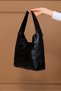 Black Color Large Size Casual Women's Shoulder Bag - 4