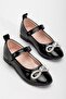 Very Light, Very Comfortable Insole, Orthopedic Stone Detailed Pearl Ribbon Ballerinas