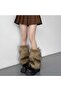 Short Fur Leg Warmers Plush Leg Warmers Y2K