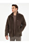 Brown Regular Fit Full Zip Plush Cardigan 50292214-Vr029