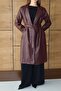 Women's Double-Breasted Collar Belt Detailed Full-Fit Trench Coat - 3