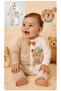 Baby Boy Tulle Jumpsuit with Bear Printed Bow Tie - 2