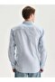 Lcw Vision Blue Regular Fit Long Sleeve Linen Blend Men's Shirt - 4