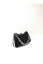 Black Color Laser Fabric Wavy Glitter Black Evening Dress Clutch Chain Strap Handheld Wedding Engagement Evening Bag - 3