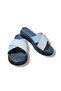 Genuine Leather Cross-Strapped High Sole Slippers - 8
