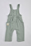 Muslin Baby Salopet Jumpsuit - Green - 7
