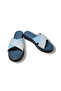 Genuine Leather Cross-Strapped High Sole Slippers - 6