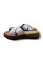 Genuine Leather Cross-Strapped High Sole Slippers - 4