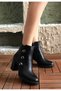 Women's Boots Comfortable for Daily Use Side Accessory Detail Zippered Waterproof Boots - 2