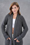 Antresit Knitwear Fabric Double Pocket Shawl Collar Long Antresit Cardigan 5001 - 7