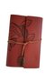 Leather Cover Notebook, Vintage Leaf Detailed Unlined Memory Diary Notepad - 2