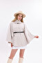 Women's Stone Belted Oversized Cashmere Poncho/ New Season - Comfortable Fit - Stylish Daily Combination - 8