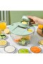 4-in-1 Large Salad Spinner & Vegetable Washer | 5-Blade Multi-Function Kitchen Tool for Drying, Slic