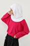 Chiffon Hooded Combed Cotton Bonnet with Neck Covering Feature, B-95, White - White - 6