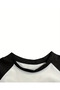 تي شيرت أبيض مطبوع بأكمام طويلة من Pinterest Design Reglan - 4