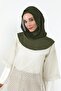 Chiffon Hooded Combed Cotton Bonnet with Neck Covering Feature, B-95, Khaki Green - Khaki Green - 8