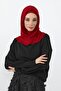 Chiffon Hooded Combed Cotton Bonnet with Neck Covering Feature, B-95, Burgundy - Burgundy - 8