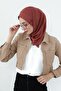 Combed Cotton Bonnet with Neck Covering Feature and Headphone Opening, B-94, Cinnamon - 8
