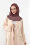 Chiffon Hooded Combed Cotton Bonnet with Neck Covering Feature, B-95, Dusty Rose - Dusty Rose - 7