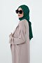 Crepe Shawl & Combed Cotton Bonnet Two-Piece Set, Ps-56, Green - Green - 7