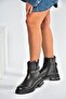 V555575603 black genuine leather comfort orthopedic sole women's boots - 4
