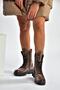 V999049103 genuine mink leather women's combat boots - 4