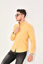 Yellow Polka Dots Printed Poplin Cotton Lycra Slim Fit Men's Shirt - 6