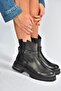 V555575603 black genuine leather comfort orthopedic sole women's boots - 2