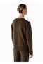 Khaki V-Neck Cashmere Knitwear - 5