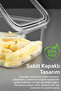 1 Piece Leakproof Self-Covering Storage Container - Suitable for Deep Freezer, Airtight Organizer 2Lt - 4