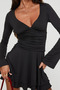 Double Layer Skater Knitted Sandy Dress Jt3025 - 5