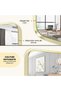 ® Rectangular Mirror, Rounded Edges, HD Reflection, Premium Glass, 75x55 cm, Gold - 5