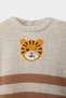 Crew Neck Kaplan Printed Striped Knitwear Stone Baby Boy Sweater F2582A5/Er42 - 2