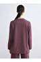 Lcw Modest Burgundy Crew Neck Women's Sweatshirt Tunic - 4