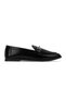 Record Women's Blunt Toe Gold Buckle Detailed Ballerina Shoes-Black
