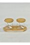 Bamboo Lid Glass Spice Jar Set of 2 – Storage Container with Spoon and Stand - 5