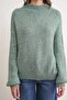 6700 Women's Stand Collar Balloon Knit Sweater Çağla - 5