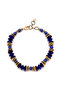 Born of Stone Navy Blue Glass Bead Lapis Necklace