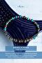 Certified Chrysocolla and Hematite Natural Stone Bracelet