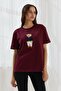 Teddy Embroidered T-Shirt Bordo - 3