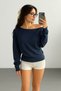 Women's Pleated Detail Boat Neck New Season Sweatshirt - 2