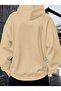 Abraham Mateo Printed Hooded Cotton Black Sweatshirt with Pockets