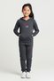 3-Piece Girls' Hooded Kangaroo Pocket Printed Tracksuit Set - 4