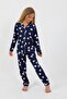 Girl's long sleeve 100% cotton buttoned pajama set heartie - 4