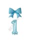 Best Blue Color Bow Number Foil Balloon Set Age 1