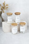 4-Piece Bamboo Vacuum Lid Cotton Set Borosilicate Glass Storage Container Bathroom Organizer Bath Organizer - 5