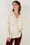 Oversize Fit Patterned V-Neck Knitwear Cardigan Cardigan 4616193 - 4
