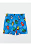 Elastic Waist Spider-Man Printed Baby Boy Swim Shorts - 2