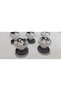 Round Polymer Knob Single Hole Black Rose Metal Smoked Base Cabinet Drawer Wardrobe Furniture Handle - 4